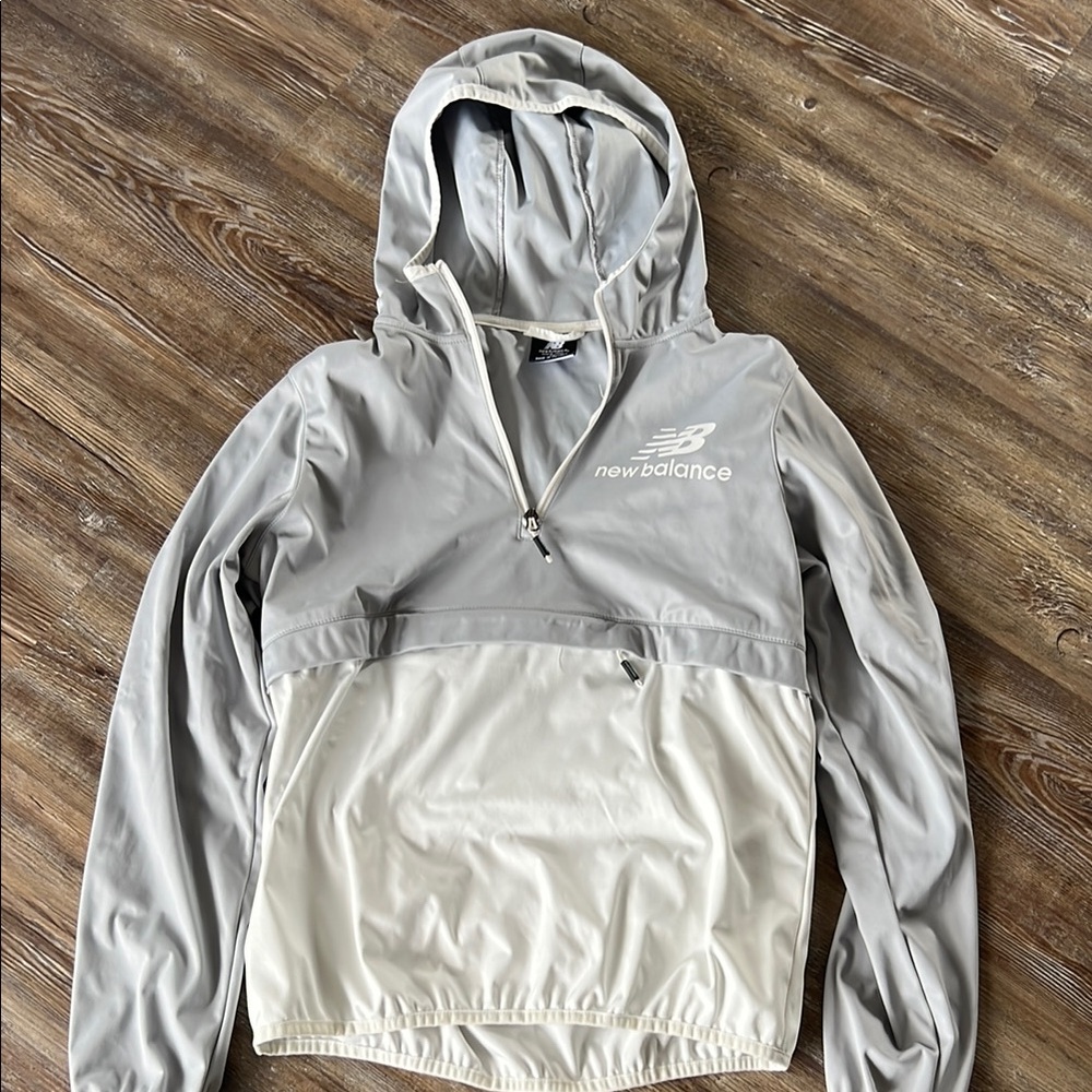 New Balance Gray and Cream Windbreaker
